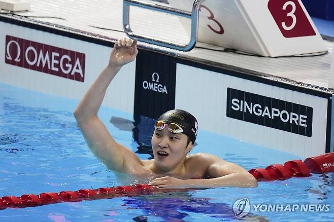 김우민, 세계수영선수권 자유형 400ｍ 동메달…2회 연속 입상