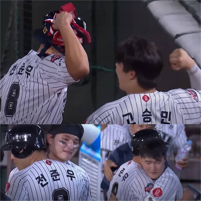 최준용·윤동희와 뜨거운 포옹...리더의 품격 증명한 전준우 [IS 피플]