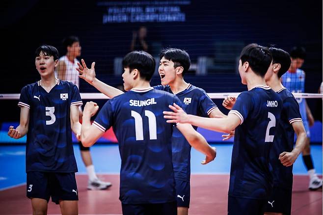 한국 U-19 남자배구, 세계선수권 16강서 중국 3-0 완파…8강행