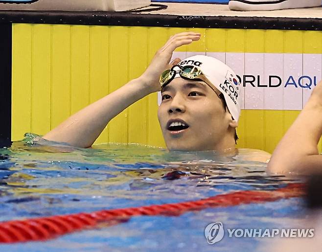 이주호, 세계수영선수권 배영 200ｍ서 한국신기록…결승은 무산