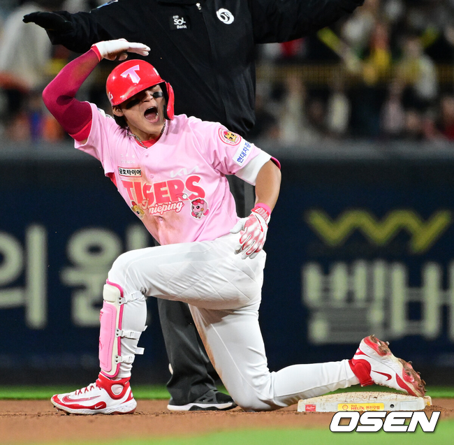 첫 실전 2루타 꽝! 김도영, 컴백 앞당겨지나...이범호 감독