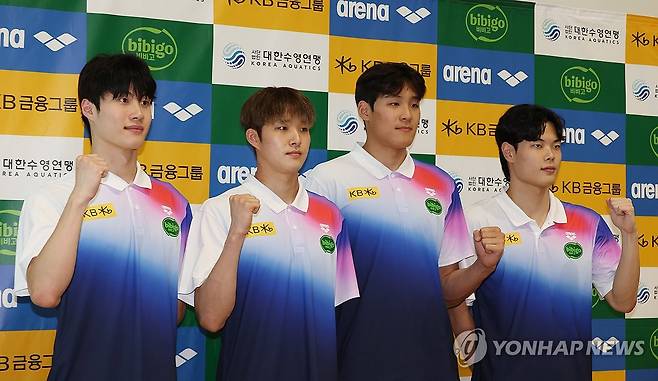 한국 남자계영 800ｍ, 세계선수권 5위…'2회 연속 메달' 불발