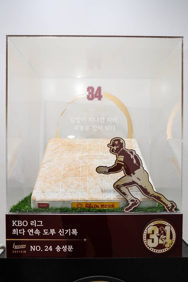 34연속 도루로 KBO 신기록 달성…송성문