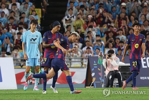 바르셀로나, 대구에 실점 위기 '1분'만에 선제골-'7분'만에 추가골(전반 27분)