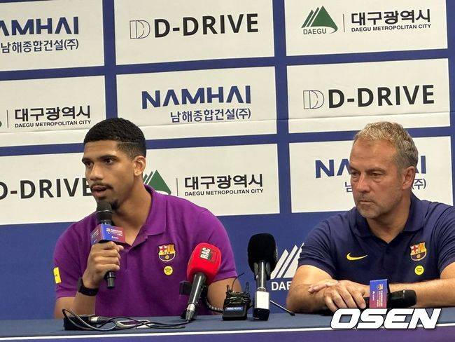 “비행기 시간이 급해서…” 야말 등 바르셀로나 전원, 대구전도 믹스트존 패싱 [오!쎈 대구]