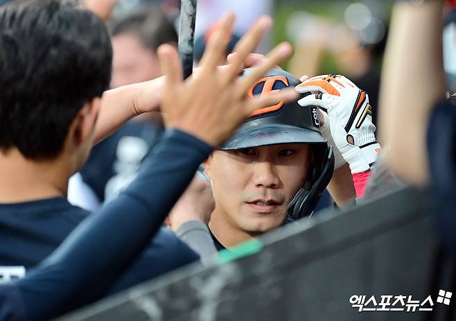 '이럴 수가' 심우준, 훈련 중 허리 근경직 증세→선발 라인업 제외…김경문 감독