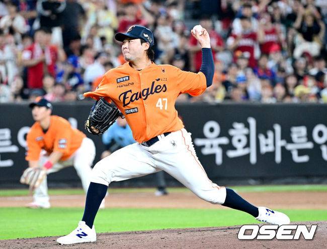 'ERA 1.64' 한화 1차 지명 잔혹사 속 잠재력 폭발…전화위복 김범수, FA 대박 터지나