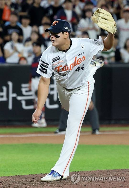 '극한의 세이브' 한화 김서현, 만루서 레이예스 잡았다...4경기 연속 실점? 이제 끝!