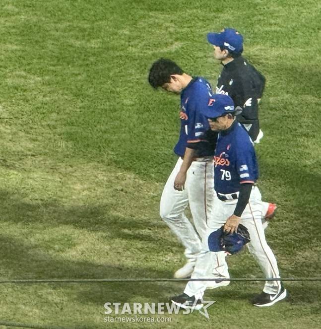 '대전왕자' 타구 맞고 쓰러졌다, 1회 4실점→이후 KKKKK 호투했는데...