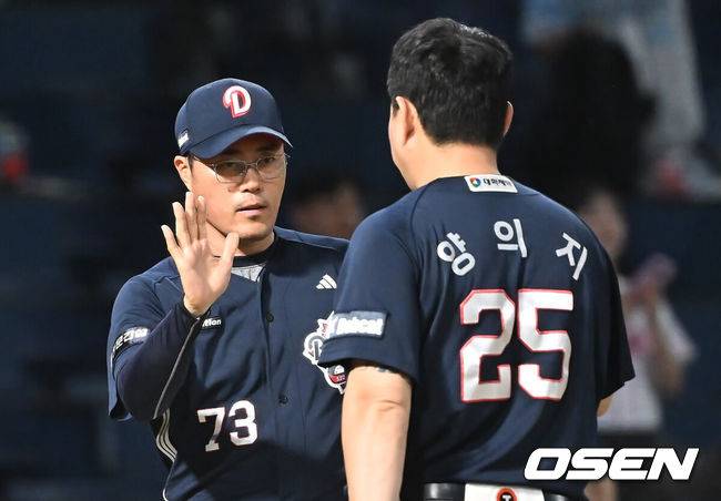 '한화 이어 LG도 고춧가루 뿌릴까' 두산 라인업, 152억-115억-78억-56억 FA 4총사 완전체 출장하다