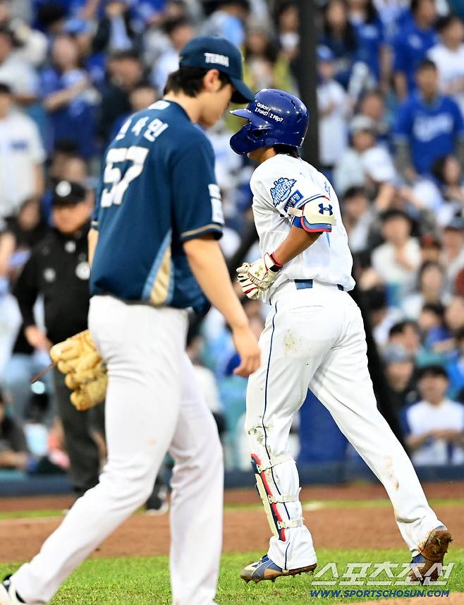 덜덜 떨던 가을야구 초보들이었는데...삼성 통한의 병살타 2방이 다 살려줬다 [WC1 현장승부처]