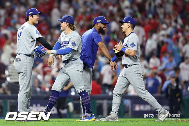 ‘챔피언십시리즈 진출 확률 88.9%’ 다저스, 오타니 다시 등판할 필요도 없다? 필라델피아 상대 스윕 노린다