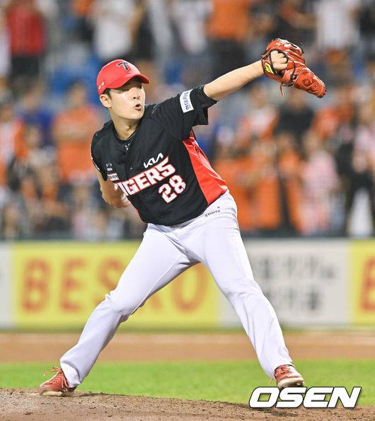 KIA에 이런 투수가 있었다니…상무 입대→2군 ERA 0점대 폭격, 대졸 8R 유망주 전역 기다려진다