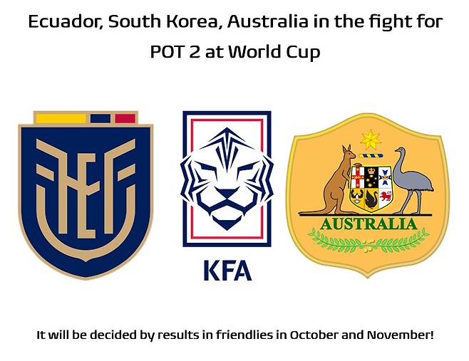 韓 축구도 안심할 수 없다, 월드컵 조 추첨 '포트 2' 전쟁이 시작됐다