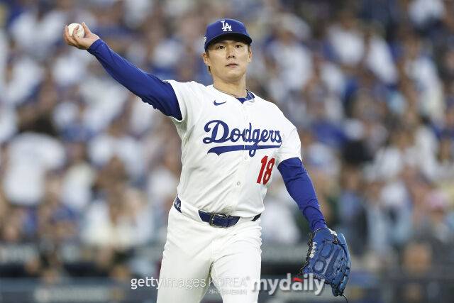 '4회부터 난타' 야마모토 5회도 못 버텼다, 4이닝 3실점 조기 강판 '다저스 NLCS행 하루 미뤄지나'