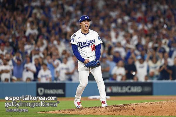 '이럴 수가' 4615억 에이스가 와르르, 56홈런 거포 넘지 못했다…5회도 못 채우고 조기 강판, 다저스 NLCS행 미뤄질까