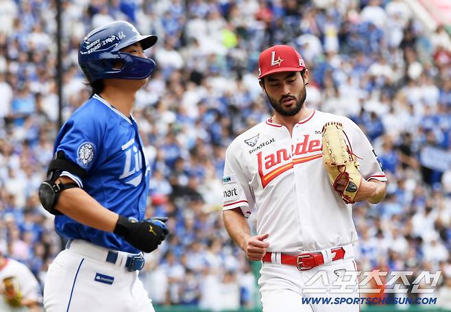 '장염 후폭풍인가' 충격적 2이닝 3실점 강판, 하필 PS에서 올해 최악투[인천 현장]