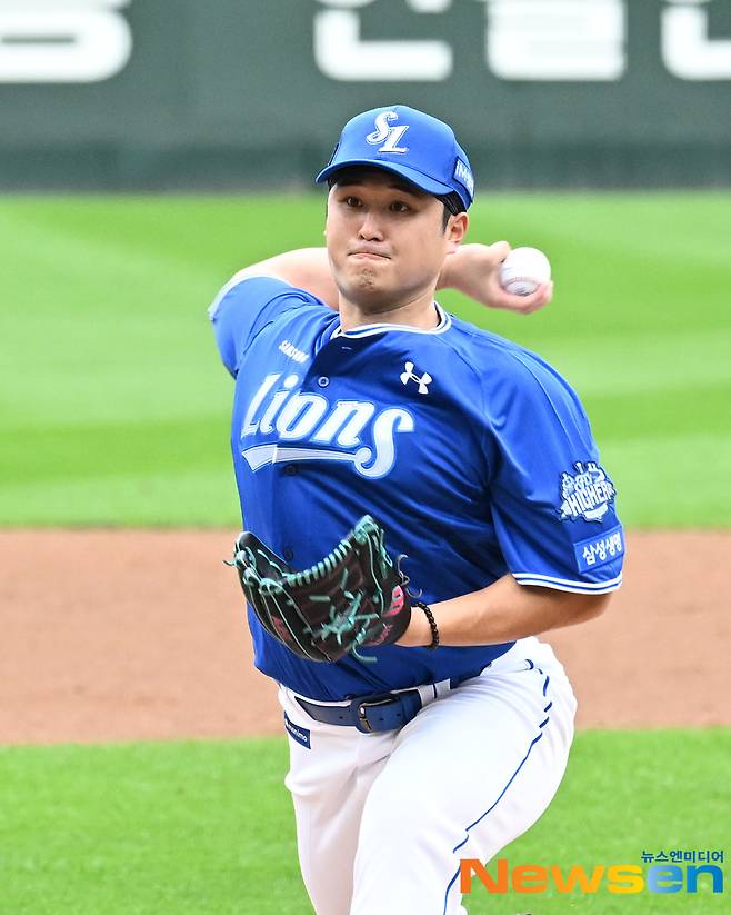 최원태, 준PO 1차전 6이닝 8K 무실점 완벽투..통산 PS 첫 승 보인다