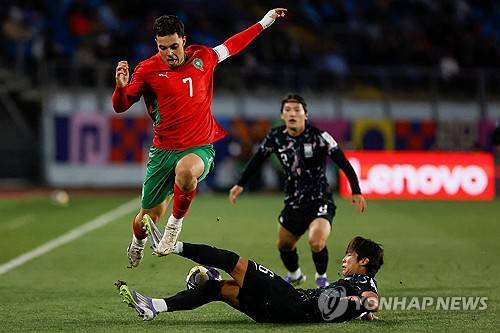 '예견된 탈락' U-20 축구, 모로코에 1-2 완패… 월드컵 16강 탈락
