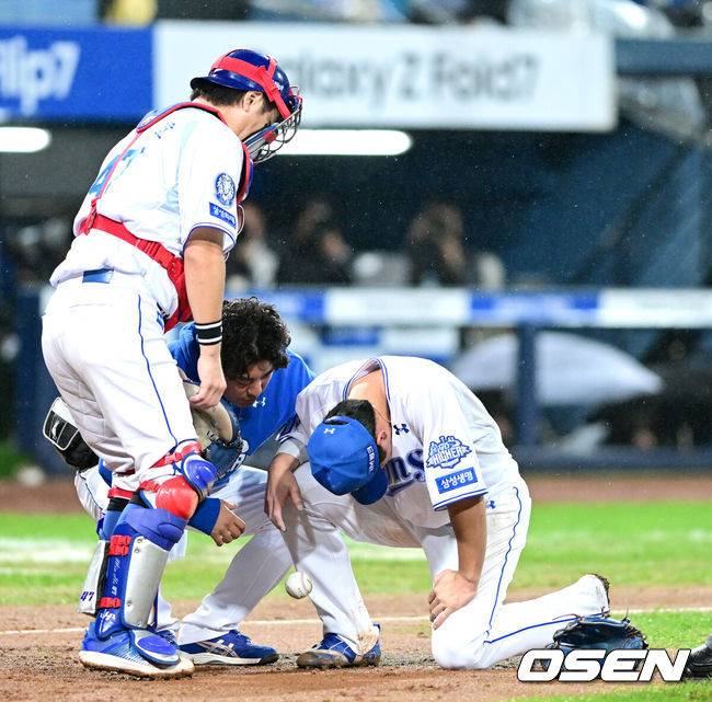 ‘초대형 악재 터졌다’ 삼성, ‘허리 부상’ 김영웅 선발 제외…전병우, 9번 3루수 선발 출장 [준PO4]