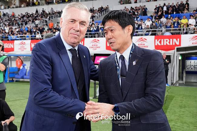 '일본전 충격 2-3 역전패' 안첼로티, 한국전과 딴판