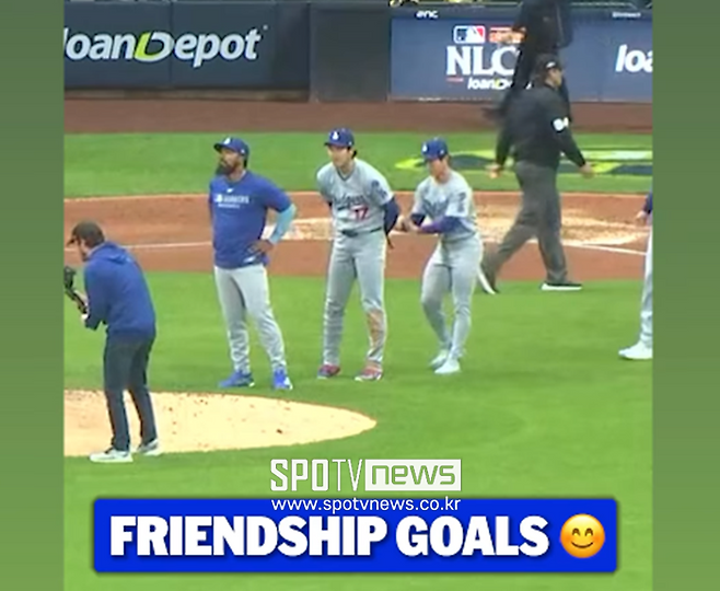 김혜성 실종 사건, 오타니와 엉덩이 ‘노룩 하이파이브’까지는 좋았는데… 그래도 월드시리즈 같이 간다?