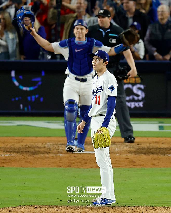 '8이닝 1실점' 사사키 없었으면 다저스 큰일났다…WS에서도 클로저 유력, 로버츠 극찬