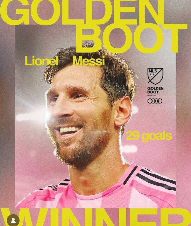 [오피셜] 손흥민 지원 받던 부앙가 넘어섰다...'최종전 해트트릭' 29골 19도움 메시, MLS 득점왕 최초 수상