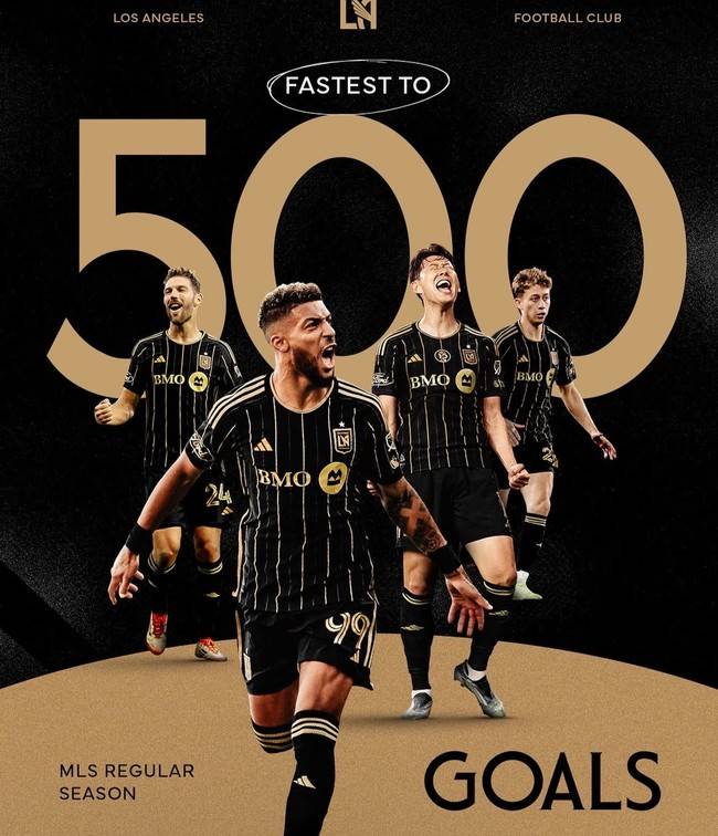 [오피셜] 어떻게 이런 일이...손흥민 LAFC 9호 골=구단 통산 500번째 골, MLS 역대 최단시간 신기록