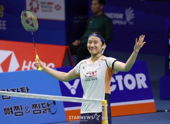 '벽 느꼈던 야마구치 격파' 안세영, 8번째 우승 도전... 상대는 세계 2위 中 왕즈이