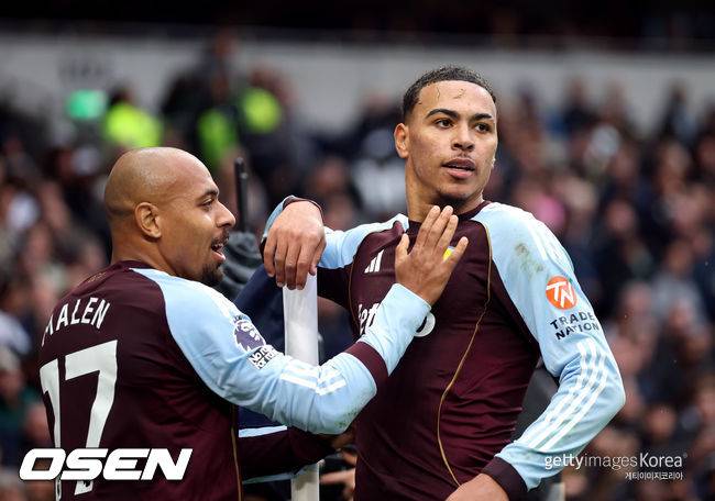 '빅찬스미스 3번' 토트넘, 이길 자격 없었다...안방서 빌라에 1-2 역전패→8경기 만에 패배→6위 추락