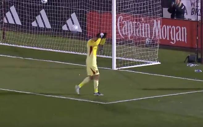 '흥민아 미안해…' 손흥민 신기록 골 지워버린 치명적 실수, 위고 요리스 '아찔' LA FC 당황→머리 감싸 쥐며 '자책'