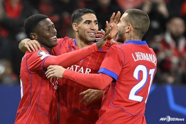 '이강인 27분' PSG 무려 7골 폭발, 레버쿠젠 완파... UCL 3전 전승+뎀벨레 부상 복귀포