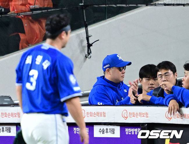 ‘누가 삼성에 돌을 던지랴’ 11G 투혼→KS 좌절, 박진만 “지금까지 힘들게 버텼다, 선수들-팬들 고마워” [PO5]