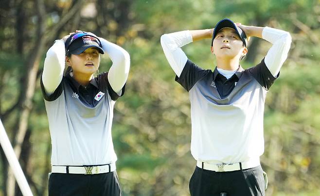 조별리그 탈락에 눈물 쏟은 고진영·최혜진…김효주