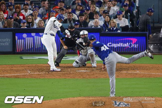 2루타-홈런-2루타-홈런-고의4구-고의4구-고의4구…오타니 아직도 최초가 남았다니, WS+PS 최초 7출루 대기록