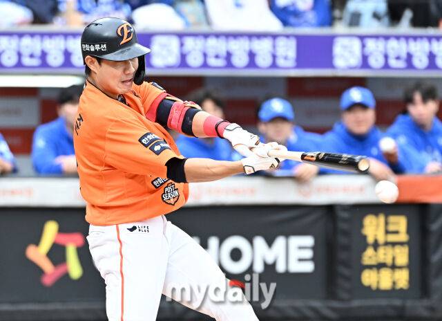 '이럴 수가' KS 통산 4할인데 결장→결장, 50억 유격수가 한화 라인업에서 사라졌다…3차전은 나올 수 있나