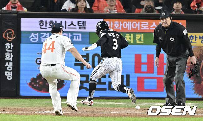 한화 19년 만에 KS 승리투수, 김서현이 될 줄이야…폭투로 치명적 점수 허용했지만, 무너지지 않고 버텼다 [KS3[