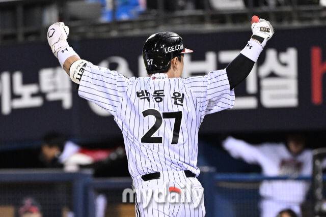 김서현 펑펑 울렸다, 65억 포수 없었으면 어쩔 뻔…한국시리즈 MVP 꿈 아니다