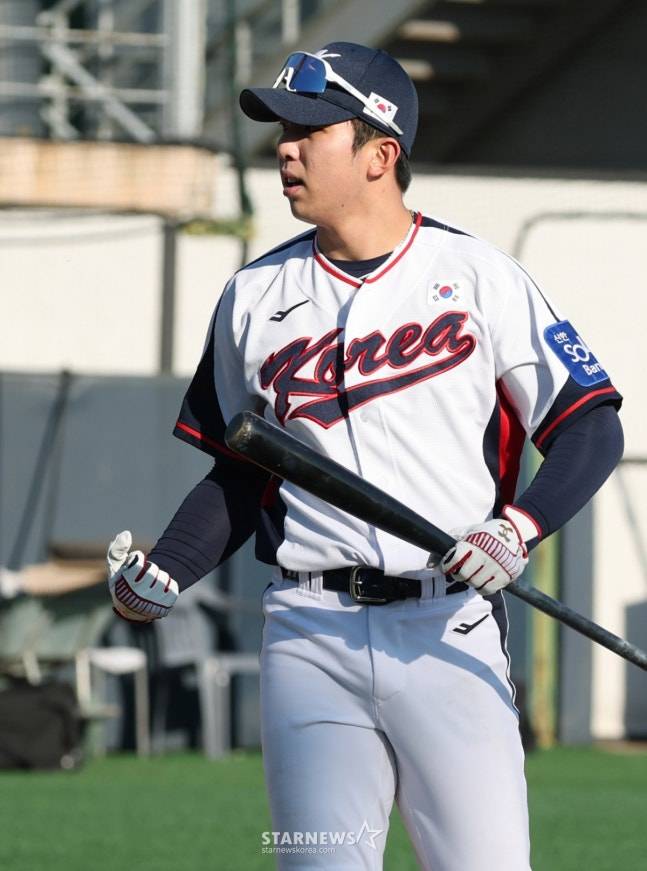 박진만 재계약 소식 접한 김영웅 싱글벙글