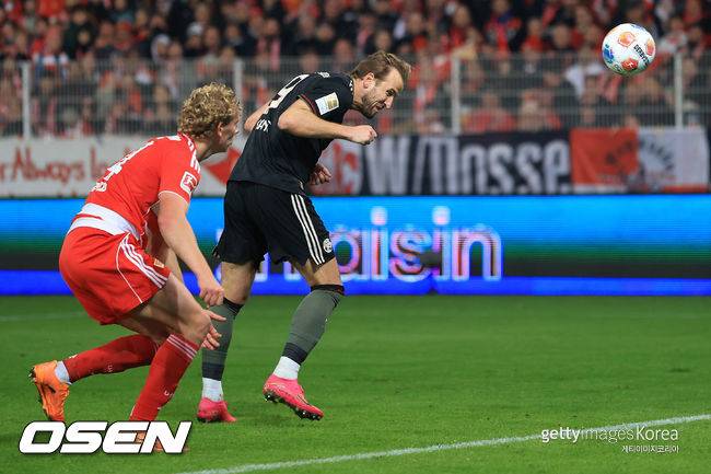 '케인 동점골' 바이에른, '센터백 두키 멀티골' 우니온과 2-2 무승부...리그 '10경기 전승'은 없었다