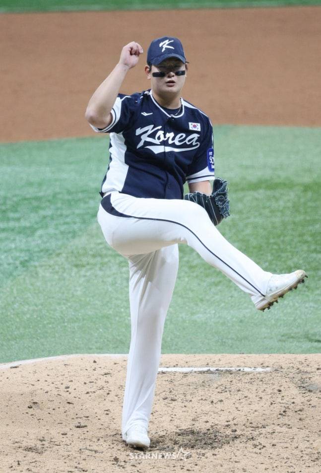 '대체' 김서현은 왜, 고개 흔들더니 '100% 직구 승부'...