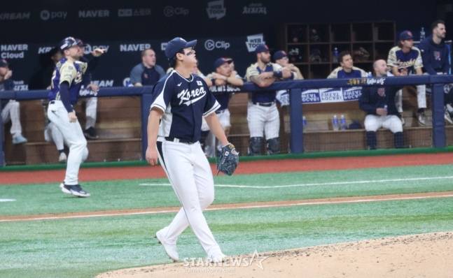 '대체' 김서현은 왜, 고개 흔들더니 '100% 직구 승부'...