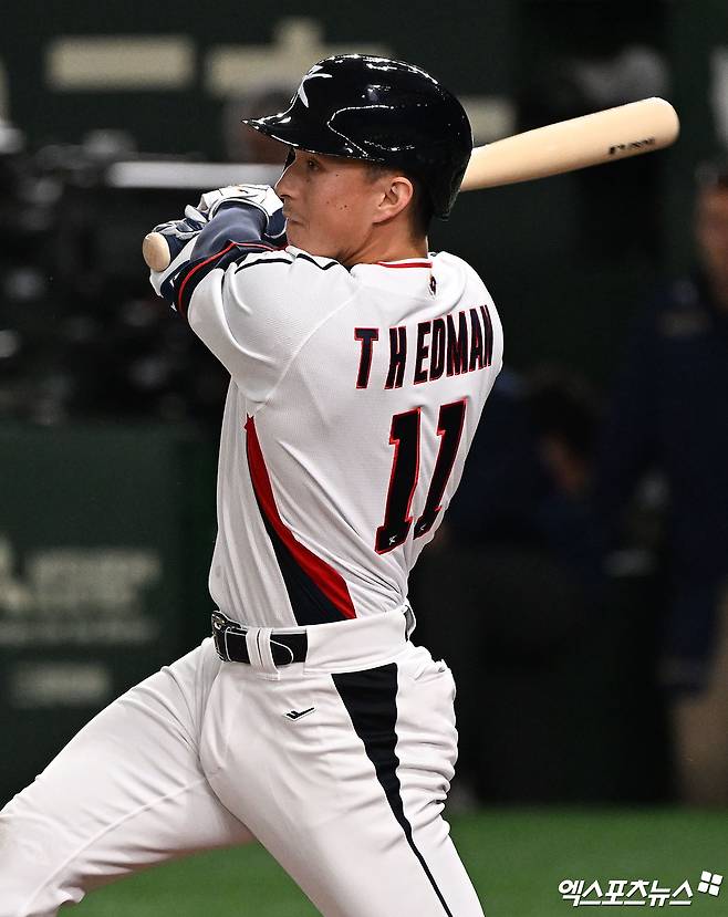 '한국 야구 대형 악재' 토미 에드먼, WBC 태극마크 사실상 불발…오른쪽 발목 수술 받는다