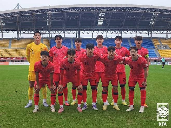 한국 U-22 대표팀, 판다컵 1차전에서 우즈벡에 2-0 완승