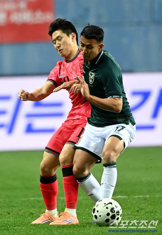 [현장이슈]'위험했던 태클'→'아찔한 벤치 클리어링' 韓 에이스는 역시 이강인, 볼리비아는 LEE 집중견제!