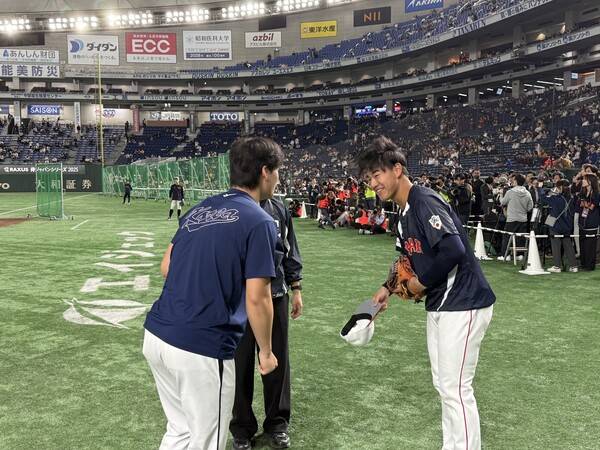 한일전이라도 예의 잊지 않았다… 이호성, 니시카와에 몸맞는공 사과