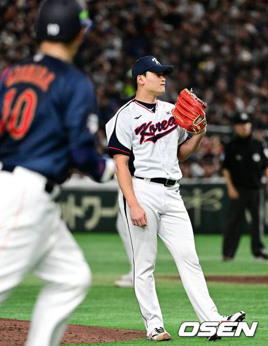 ‘볼볼볼볼볼볼볼볼볼볼볼볼’ 밀어내기 볼넷만 4개, 맞더라도 가운데로 던져라…극적인 무승부라서 더 아쉽다 [오!쎈 도쿄]