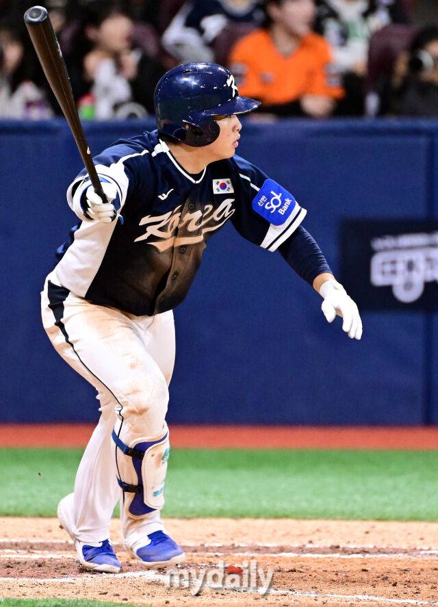 '수준 미달' 1차전 그 심판, 문현빈 도루&한국 무승부 지울 뻔했다…