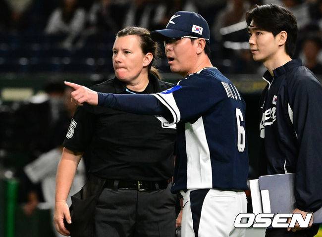 ‘얼마나 속 터졌으면’ 류지현 답변 거부 사태, ML 첫 여성 심판 오심에 “대답 안 할게요, WBC는 경험 많은 분들이…”